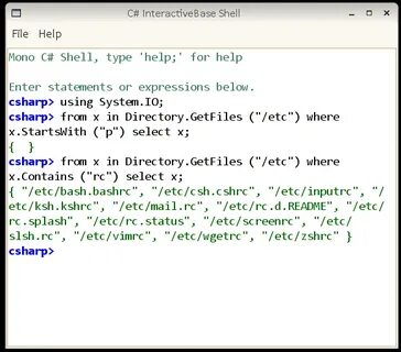 Interactive shell