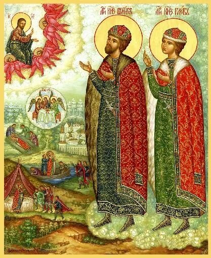 Когда было написано житие бориса и глеба. Житийная икона бориса и глеба. икона бориса и глеба на ладье.