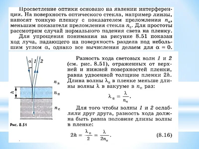 Пучок света падает из воздуха