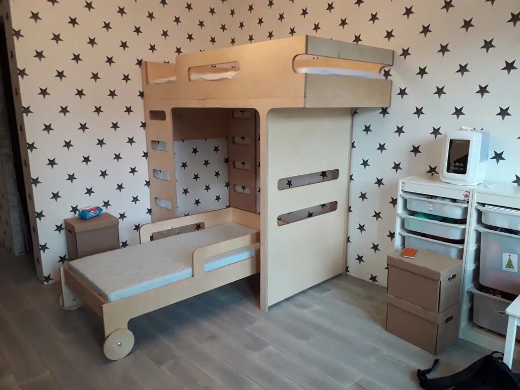 Детская кровать из фанеры. Двухъярусная кровать из фанеры. детская мебель из березовой фанеры. фанера для детской кровати.