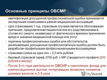 Срок страхования 1 год