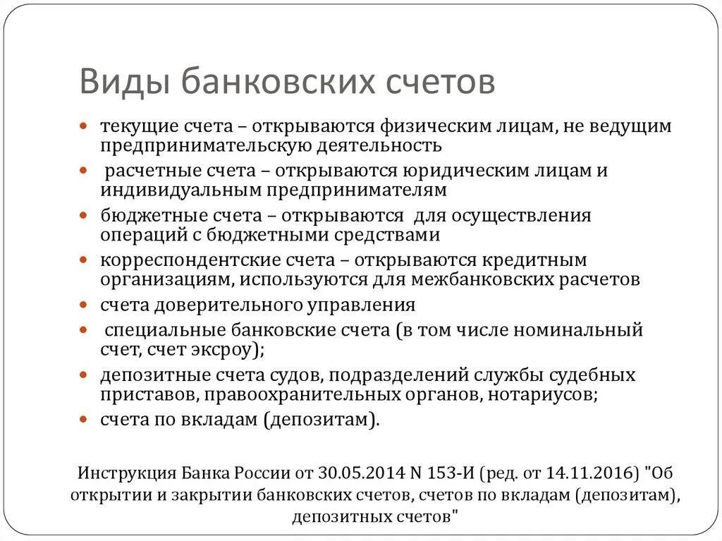 Открытие счетов в банках для ооо. Классификация банковских счетов. Виды расчетных счетов в банке для юридических лиц. Виды счетов в банках. Виды счетов в банке для физических лиц.