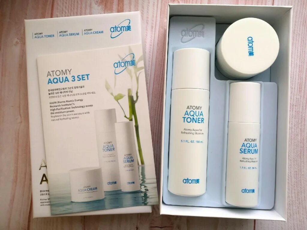 Отзывы о косметике атоми. Атоми Аква набор. Atomy Aqua 3 Set. Атоми Аква крем. Набор косметики Atomy.