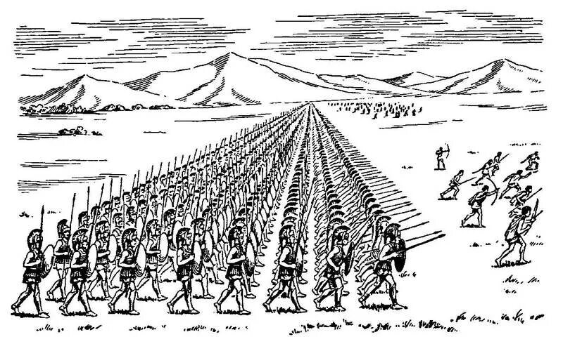 Македонская фаланга сарисса. Боевой строй спартанцев фалангой. Гоплиты древней греции в фаланге. Боевой строй фаланга древней греции. Греческая фаланга в марафонской битве.