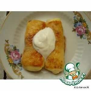 Блины с творогом и яйцом