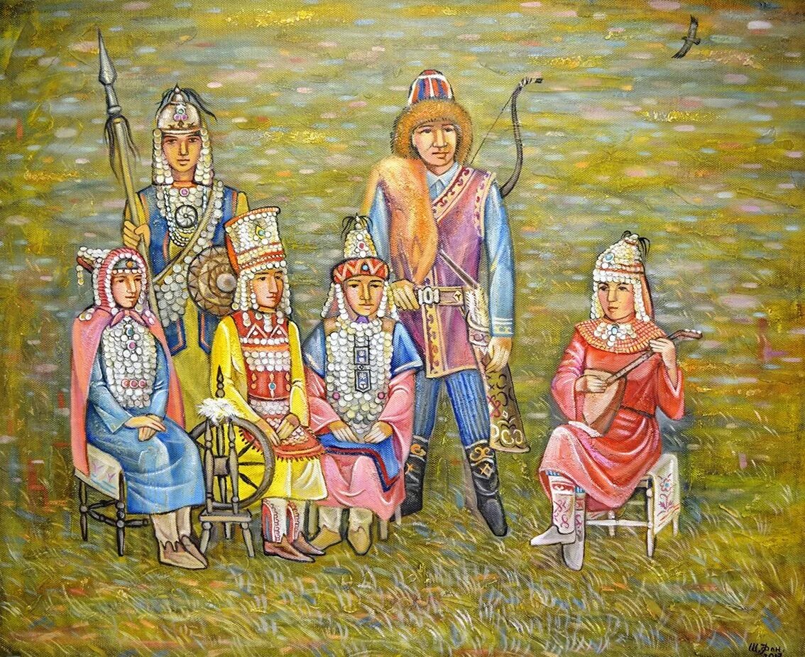 Башкиры рисунок. Башкирская художница башкиры. картины башкирских художников башкиры. любимые художники башкирии фаниль шаймухаметов. семья башкир картина.
