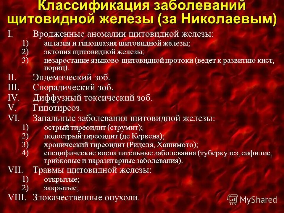 Диффузный зоб код. Классификация болезней щитовидной железы. Заболевания щитовидной классификация. Классификация патологии щитовидной железы. Классификатор заболеваний щитовидной железы.