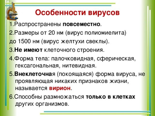 Особенности строения вирусов на конкретных примерах