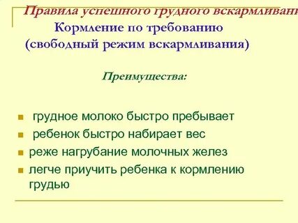Кормить по времени или по требованию