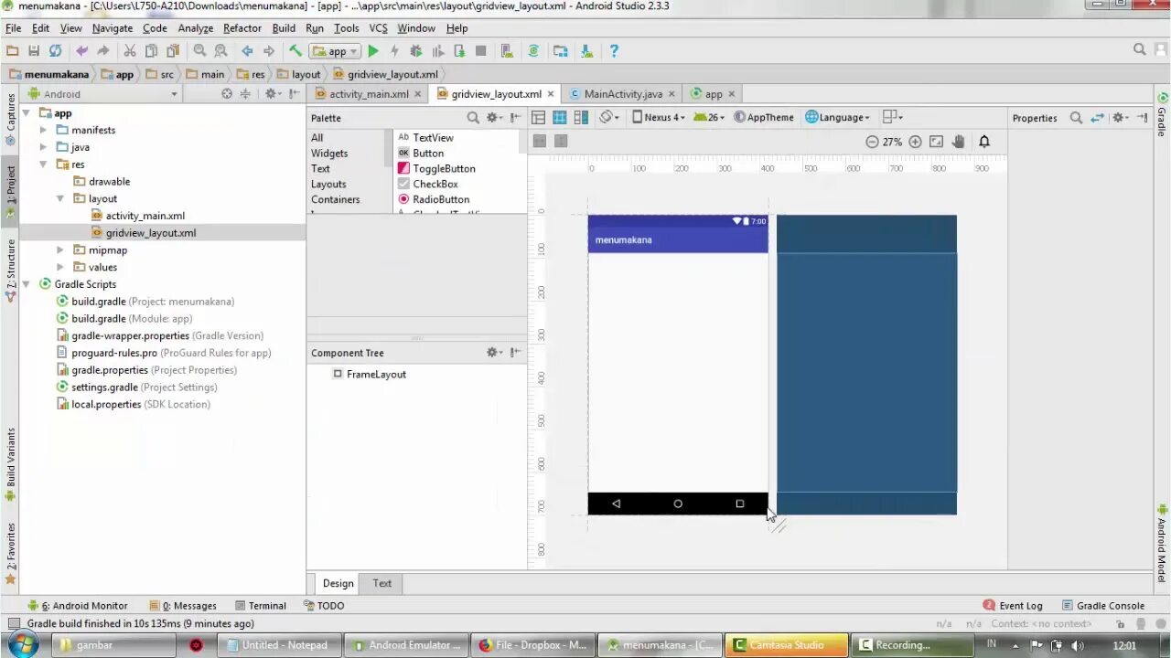 Tutorial Android Studio Menu Makanan Menggunakan Dropbox - YouTube