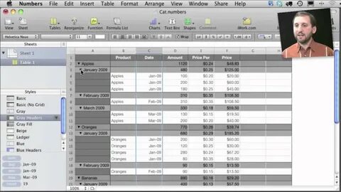 Numbers mac