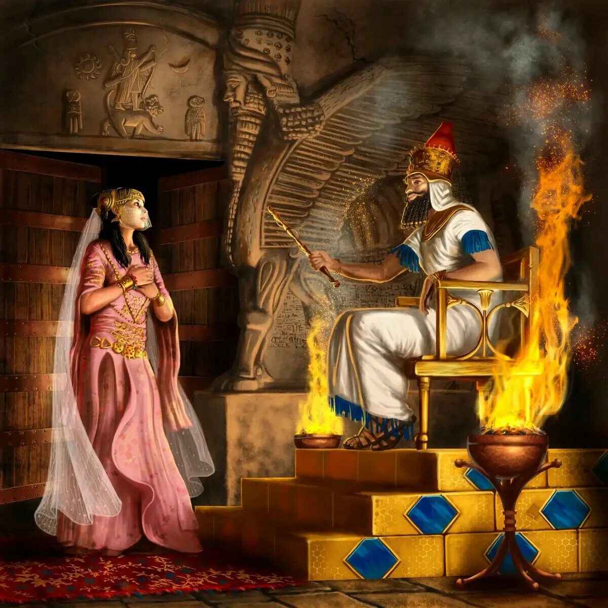 Kings throne королева. картина клеопатра и лев 67х107 см. царица ковер металл. эсфирь царица персии. гобеленовая картина клеопатра.