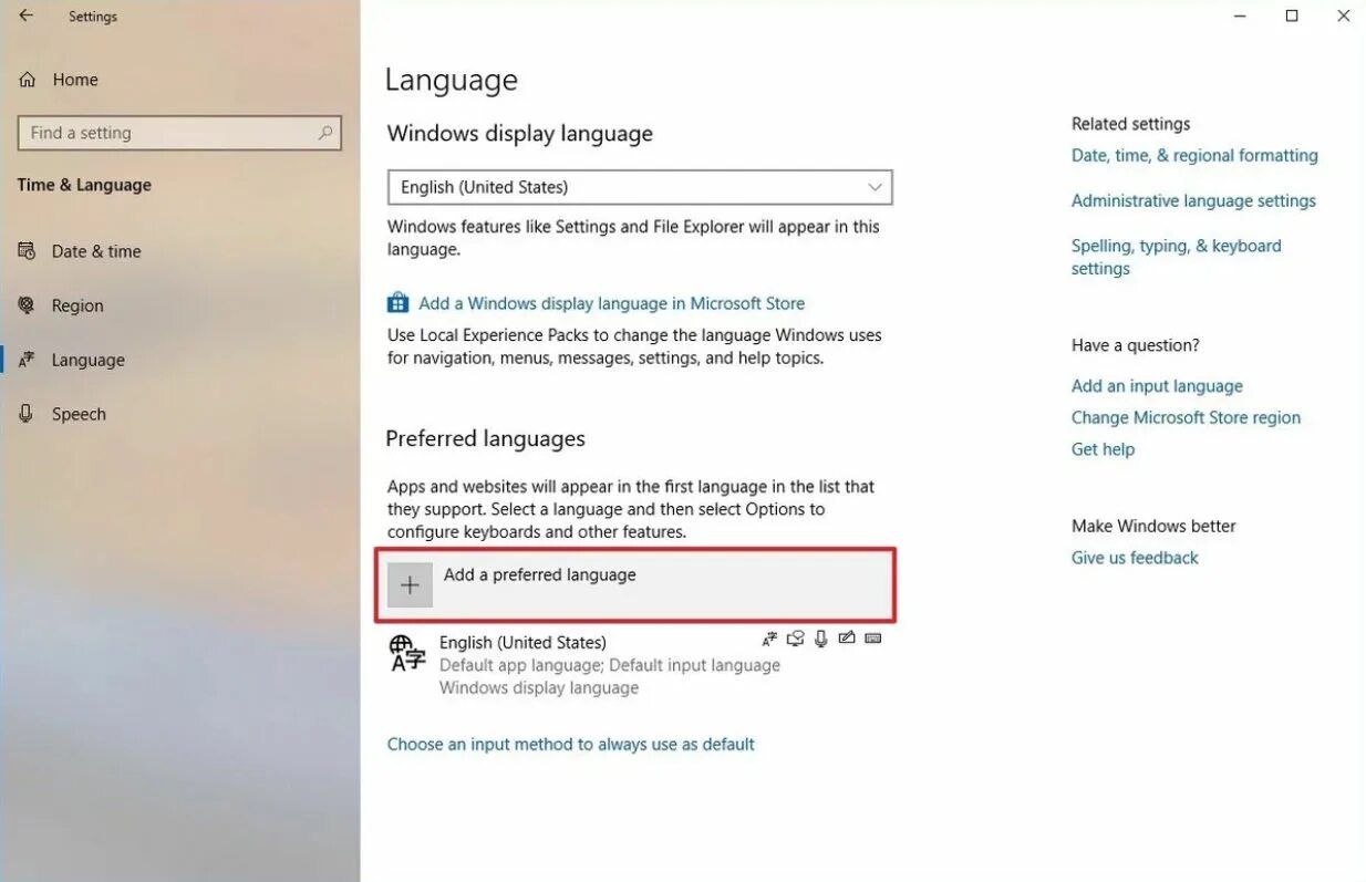 Feature setting