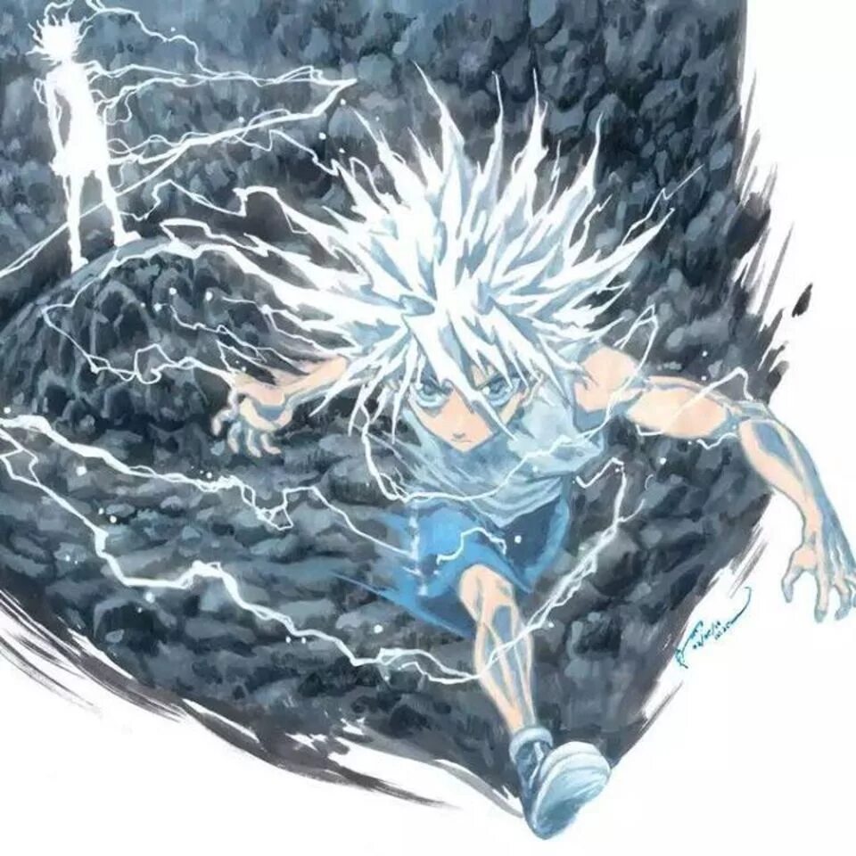 Сбежавший бог. Killua скорость Бога. Киллуа Золдик Godspeed. Киллуа год СПИД. Killua Manga Godspeed.