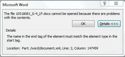 This file cannot be opened