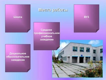 Место работы школа