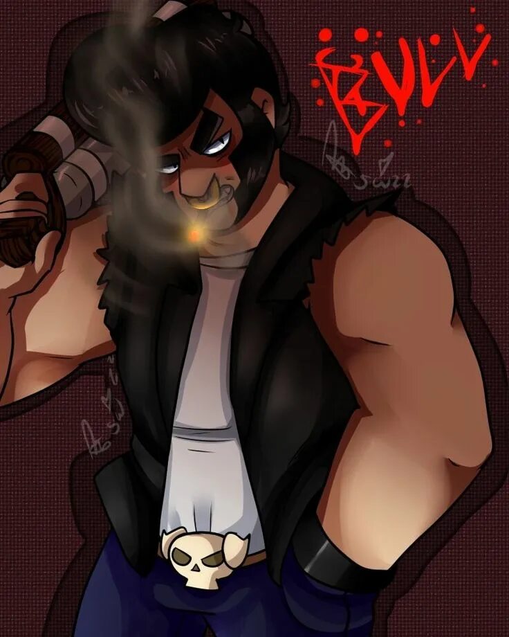 Герои браво старс булл. Боец булл из brawl stars. Кроу бравл. Бравл старс 18 + шелли и кольт. Арты с булом.