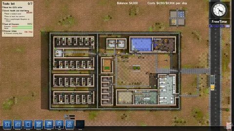 Скриншоты Prison Architect.