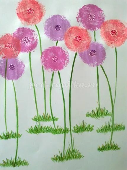 7 цветов техника. Нетрадиционное рисование. Нетрадиционная техника рисования цветов. Цветы для рисования детям. Нестандартное рисование цветов.