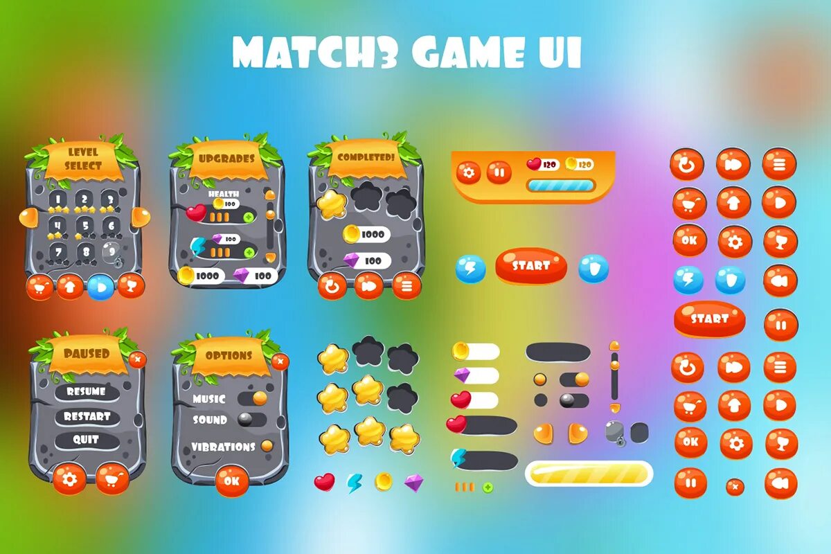 Selected matches. Игровой Интерфейс. UI мобильных игр. Интерфейс мобильной игры. Кнопки для мобильной игры.