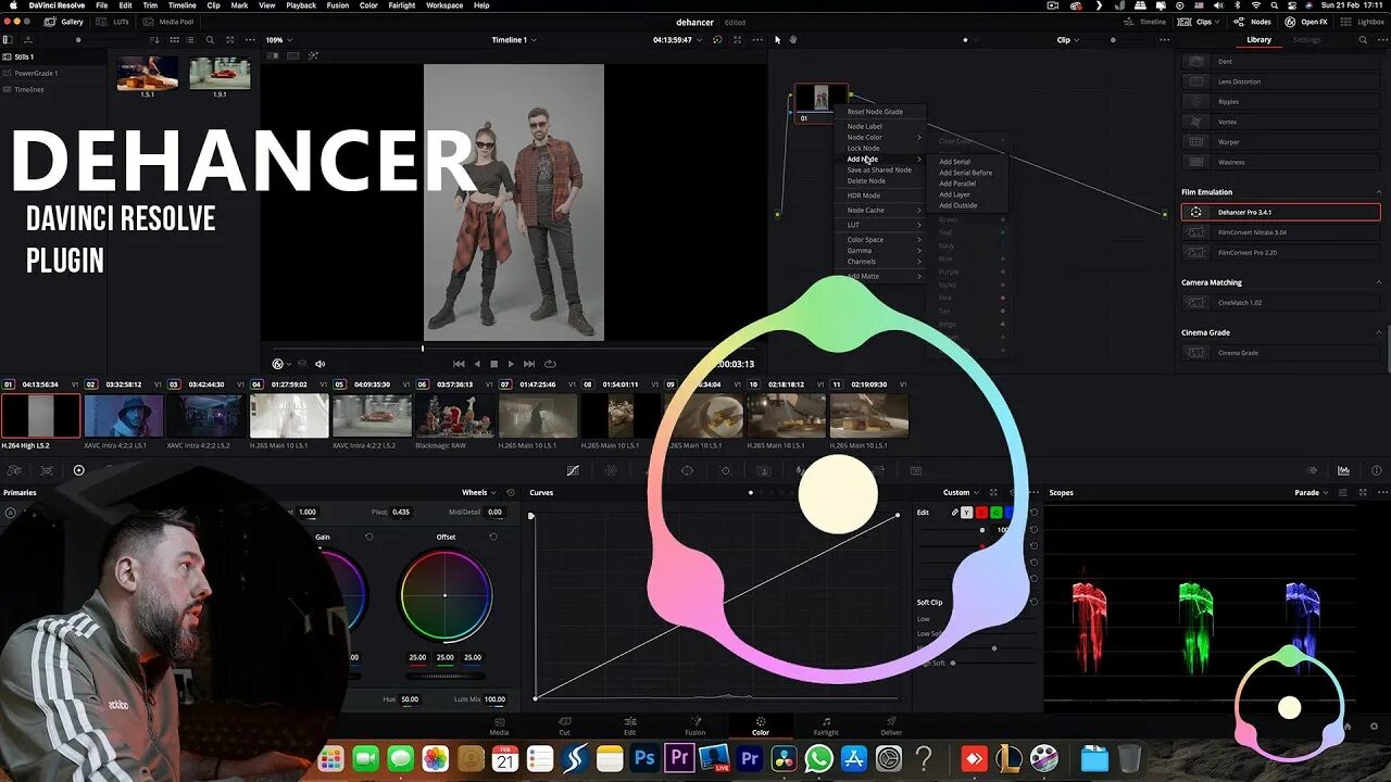 Dehancer davinci resolve. Dehancer профили. dehancer.