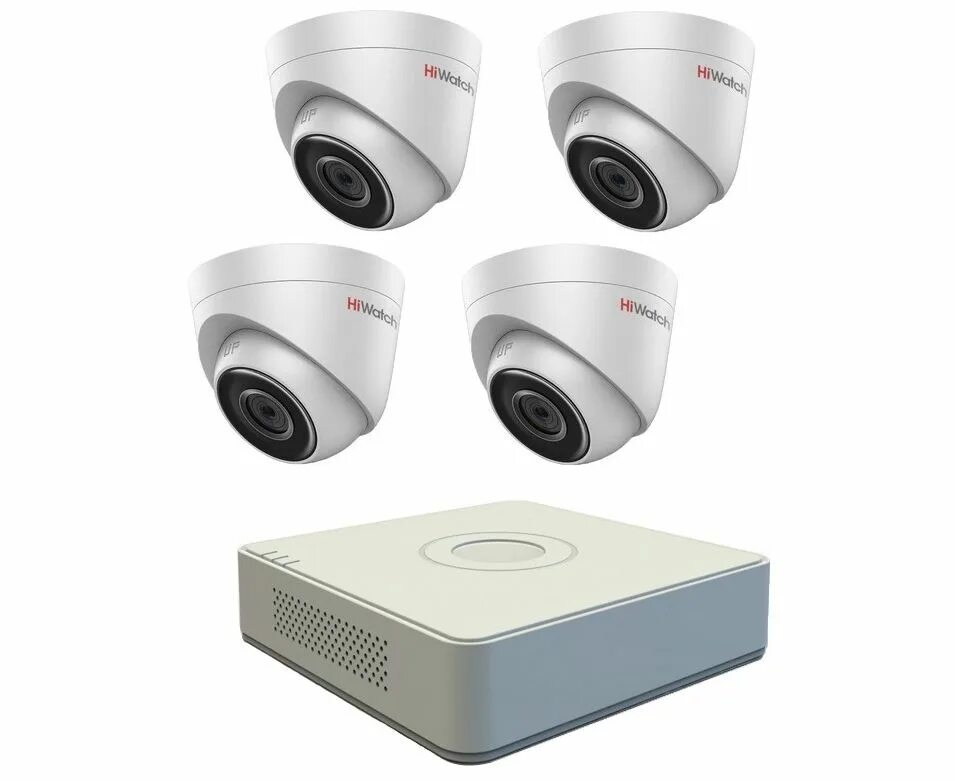 Комплект видеонаблюдения на 4 камеры для дома. CCTV-камера HIWATCH DS-t209p. CCTV-камера HIWATCH DS-t207p. CCTV-камера HIWATCH DS-t506. HIWATCH IP-n611.