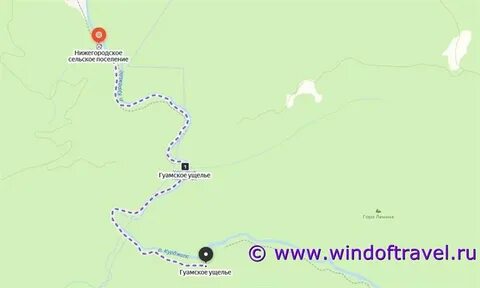 Ущелья краснодарского края на карте