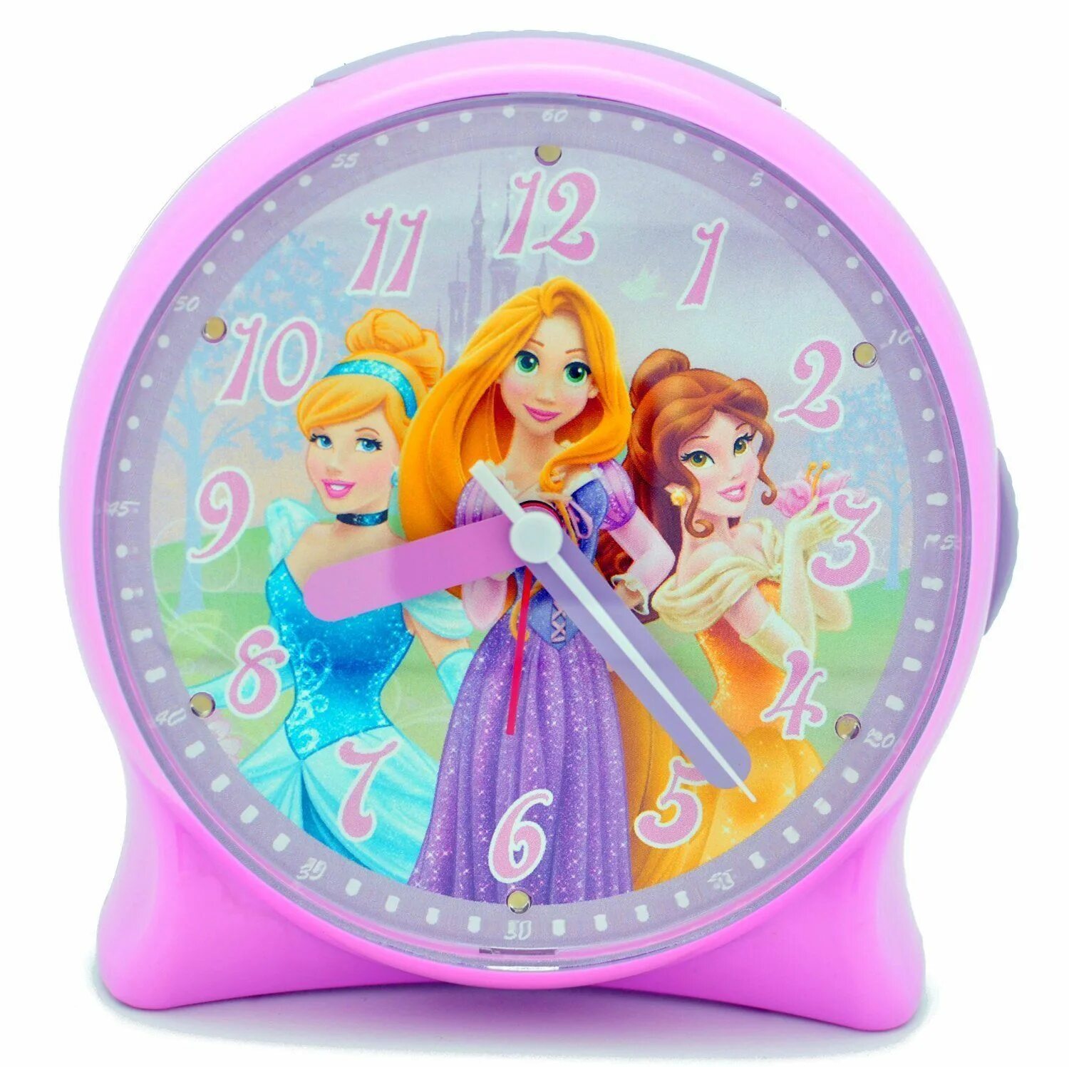Час диснея. Детские часы с принцессами. Часы принцессы Дисней настенные. Будильник с принцессами. Часы настенные детские с принцессами Диснея.