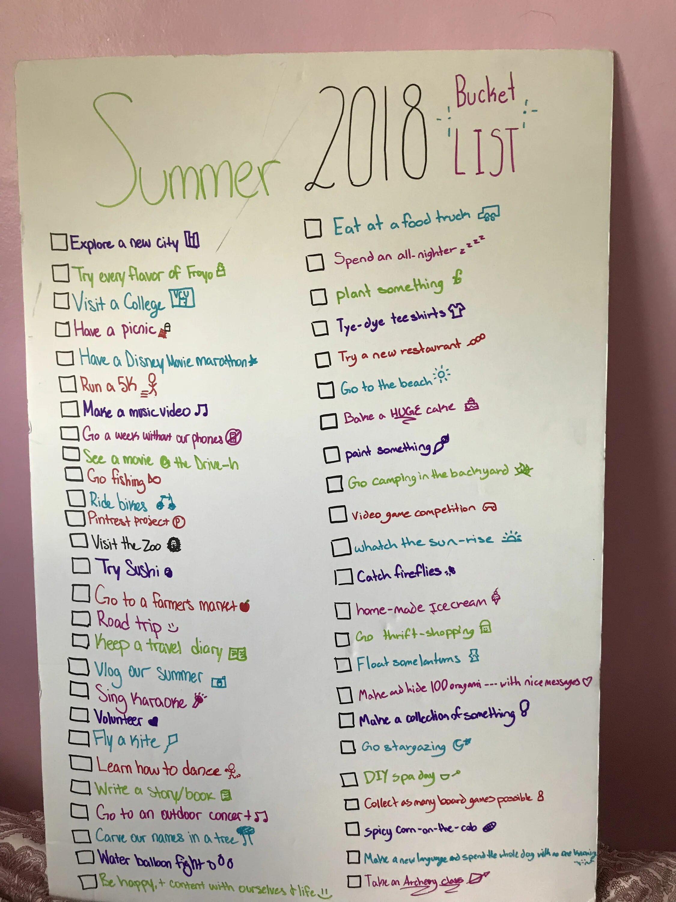 Summer 2018 bucket list!☀ ♀ Bucket list, Summer bucket lists, Best friend bucket