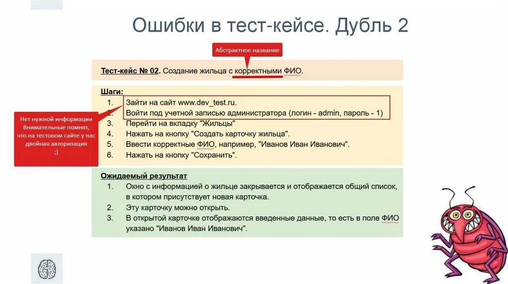 Тест. Что такое ошибка в тестировании. Кейс тестирование. Виды ошибок в тестировании.