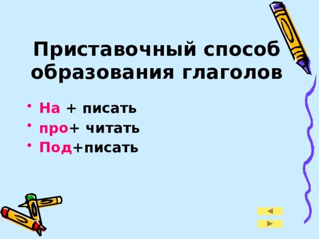 Приставочный способ образования глаголов. Глаголы приставочным способом. Приставочный способ образования слов. Приставочный способ примеры. Образование глаголов 6 класс презентация