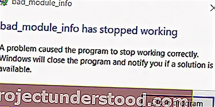 Bad module. Bad_module_info.