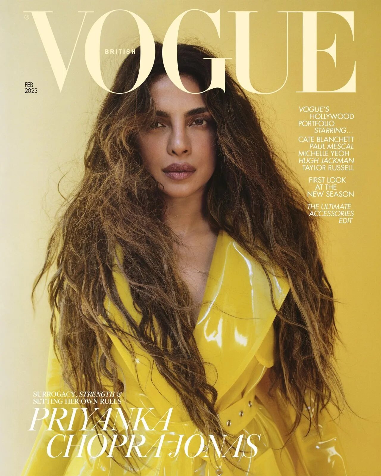 Magazine 2023. Обложка журнала Вог 2023. Приянка Чопра. British Vogue February 2023 Приянка Чопра. Приянка Чопра на обложке журнала.