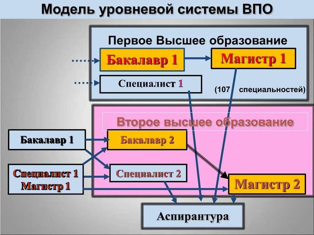 Специалист и магистр. Модель высшего образования. Уровневая модель высшего образования. Трехуровневая модель высшего образования. Бакалавр специалист Магистр аспирант.