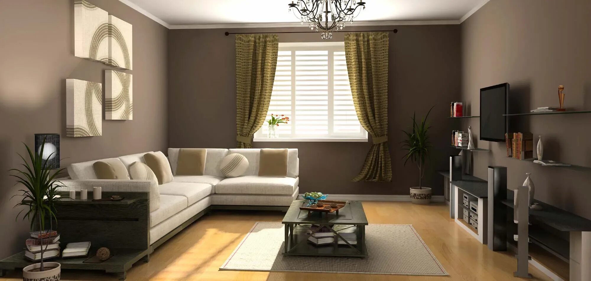 Гостиная 15 кв м в современном стиле. Гостиаяв светлых тонах. Обои для зала в квартире. Гостиная в коричневом цвете. Однотонные обои в интерьере квартиры.