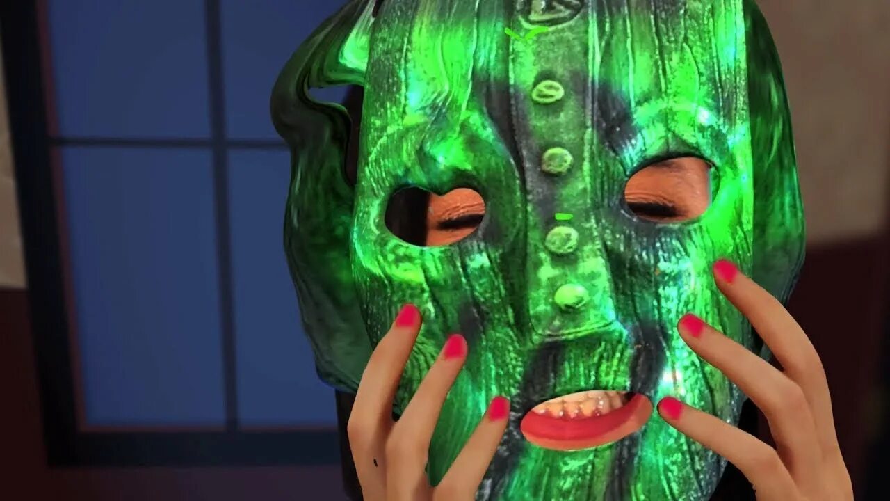 Зеленая маска. Человек в зеленой маске. Магическая маска.
