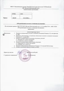 Указы школы