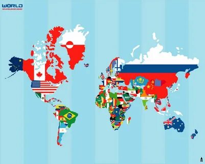 Карта где нарисованы страны