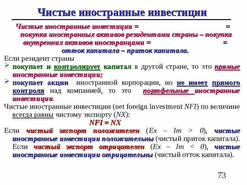 Обмен иностранных активов. Чистые иностранные Активы. Приток капитала макроэкономика. Инвестиции в макроэкономике. Виды инвестиций в макроэкономике.