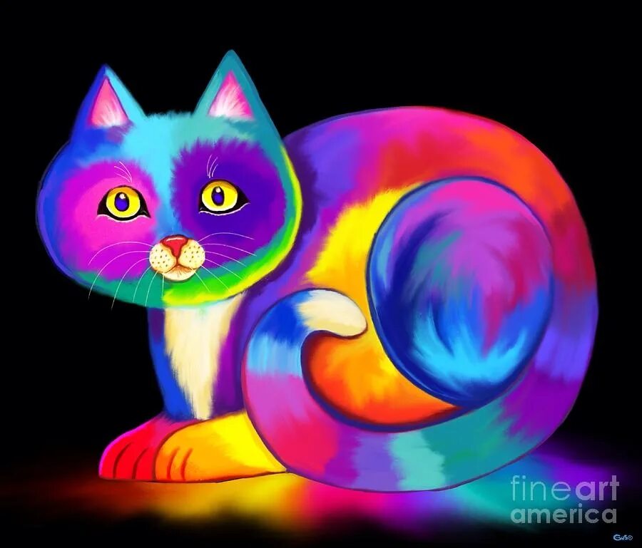 радужный кот. рисунки разноцветные. радужные котята. цветные коты. радужные котята.
