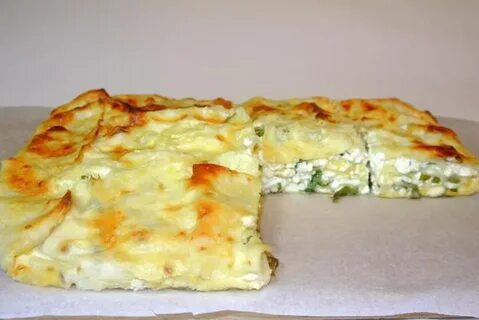 Пирог из лаваша с сыром и зеленью