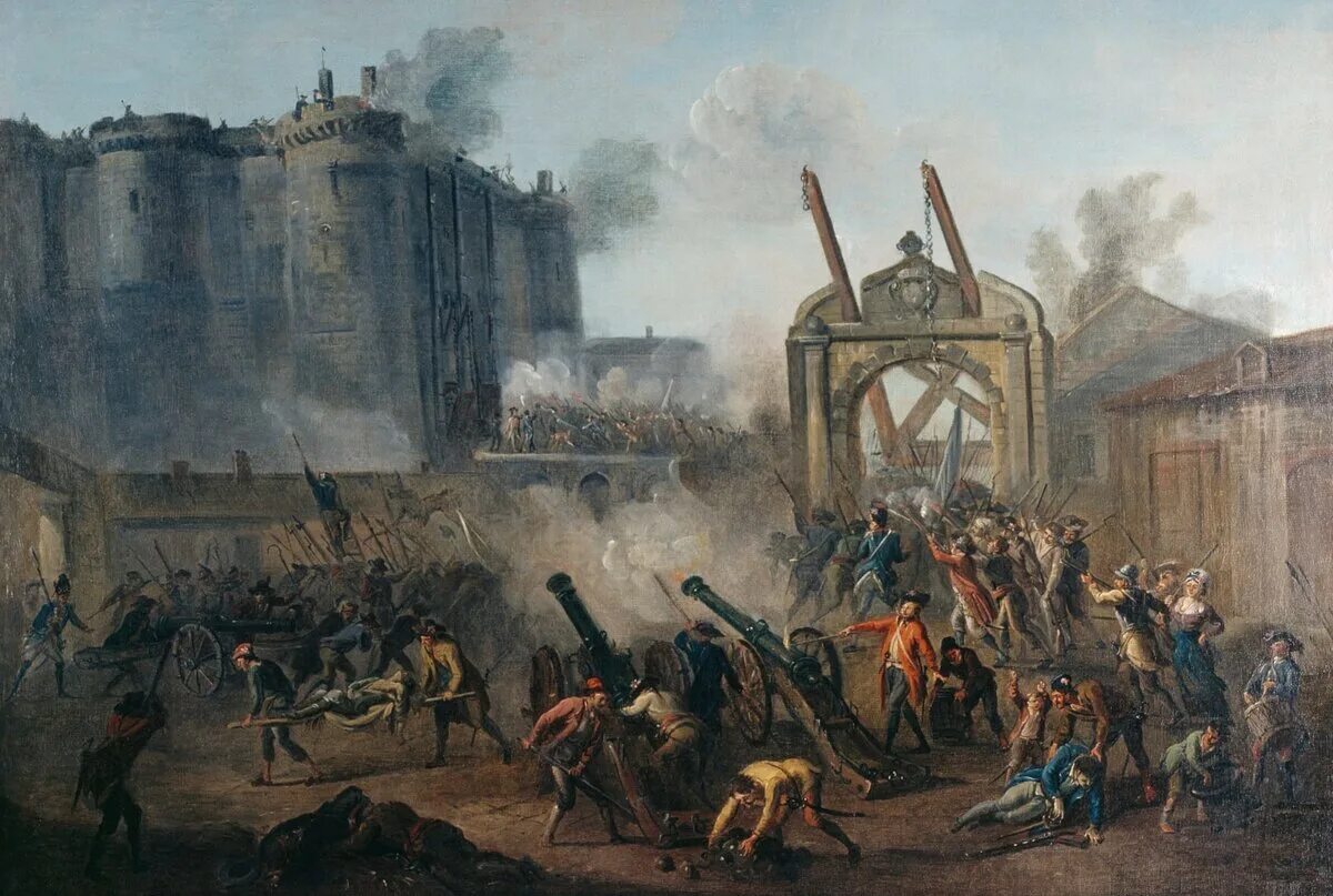 Революция во франции 18. Великая французская революция 1789. Французская революция взятие Бастилии 1789. Взятие Бастилии 14 июля 1789 года. Французская революция 1789 штурм Бастилии.