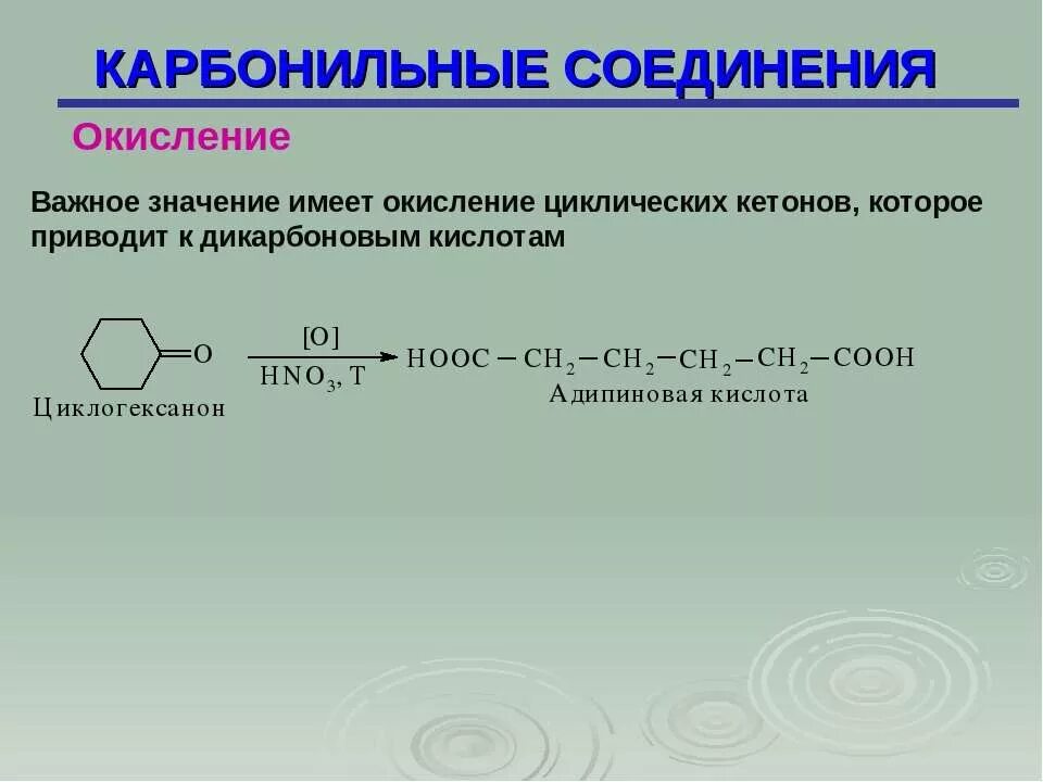 Получите карбонильные соединения