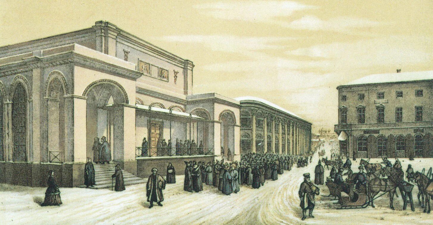История культуры xix века. Гостиный двор (начало xix в.) ярославль. московская биржа в москве здание 19 века. купеческая биржа в одессе 19 века. гостиный двор 20 век москва.