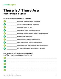 There was there were grammar exercises