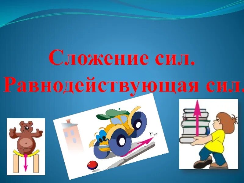 Физика 7 1 урок. Сложение сил физика. Сложение сил равнодействующая сила. Сложение сил физика 7 класс. Равнодействующая сила 7 класс физика.