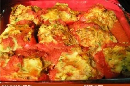Перцы фаршированные мясом с картошкой