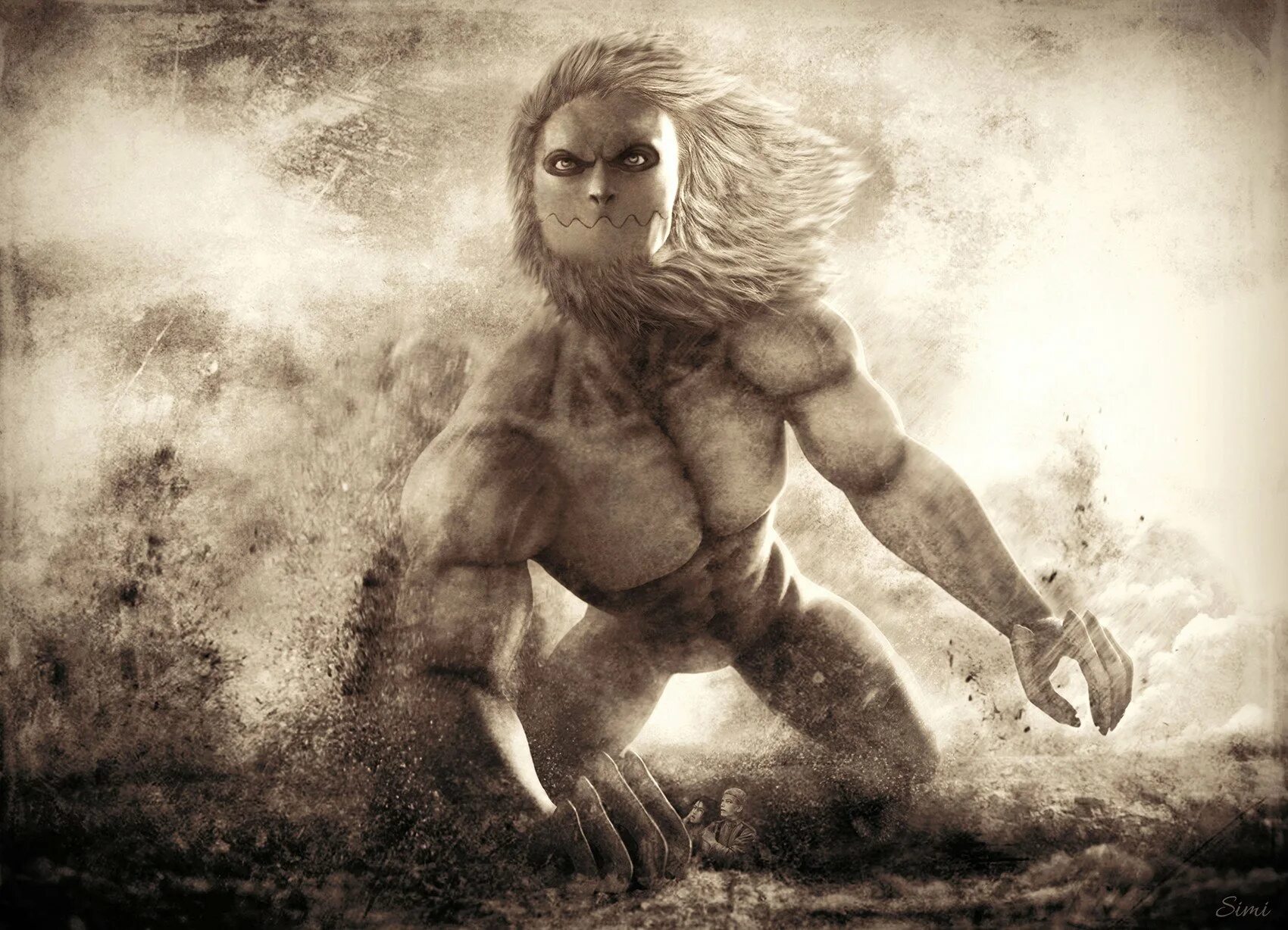 Покажи фотку титана. Galliard Titan. Фалько атака титанов Титан.