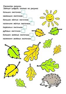 Задания осень 4 5 лет
