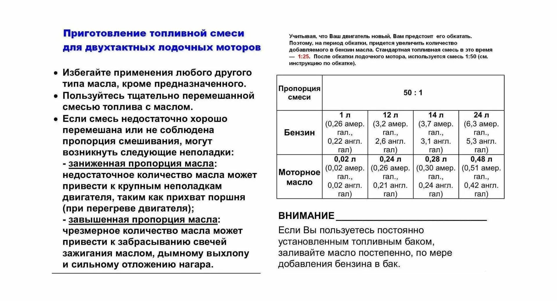 Двухтактный двигатель масло на литр бензина